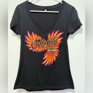 Harley-Davidson Women's 2015 Black Graphic Tee Size Meduim